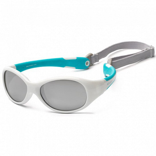 Koolsun Flex Sunglasses 3+ - White Aqua