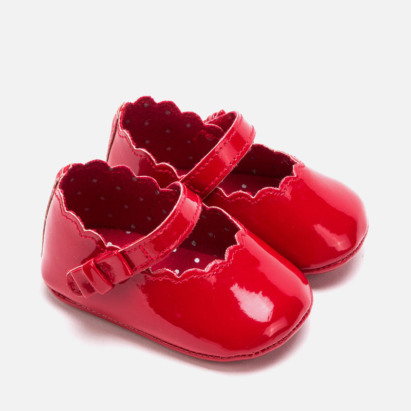 Mayoral Baby Paten leather mary jane shoes Red