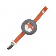 Mally Leather Pacifier Clip - Fox