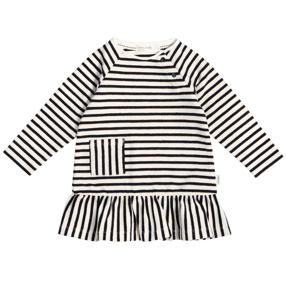 Miles Baby BABY L/S Dress Knit Off White