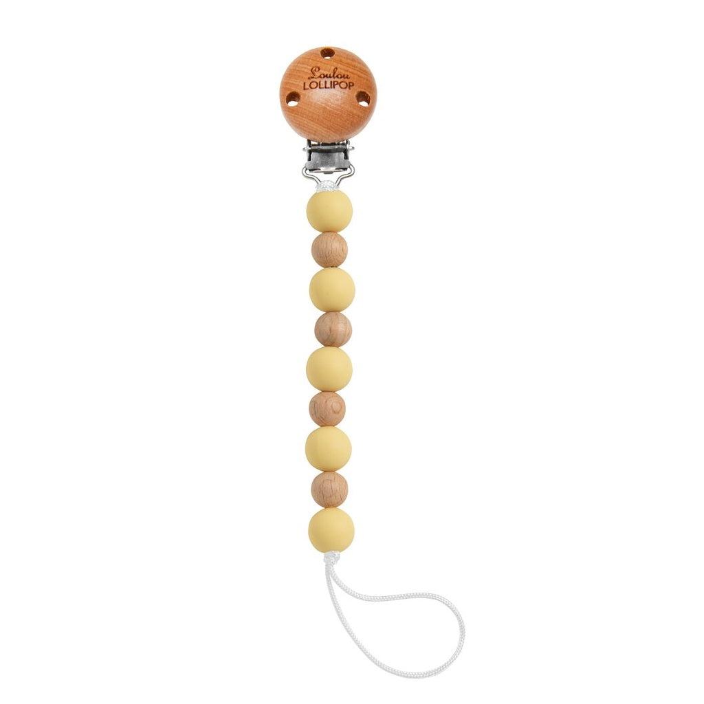 Loulou Lollipop Celeste Pacifier Clip - Sun