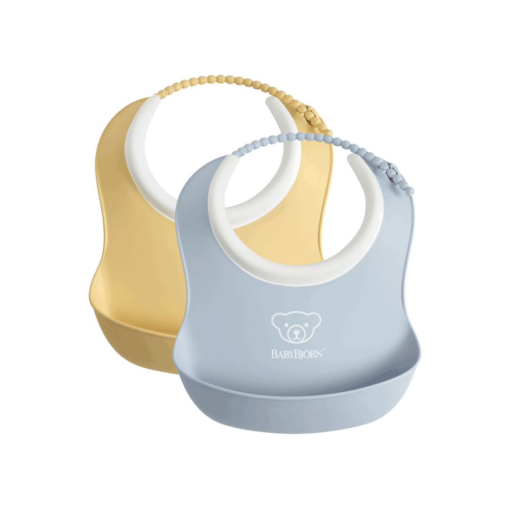 Babybjorn Small Baby Bib Powder 2pk - Yellow/Blue