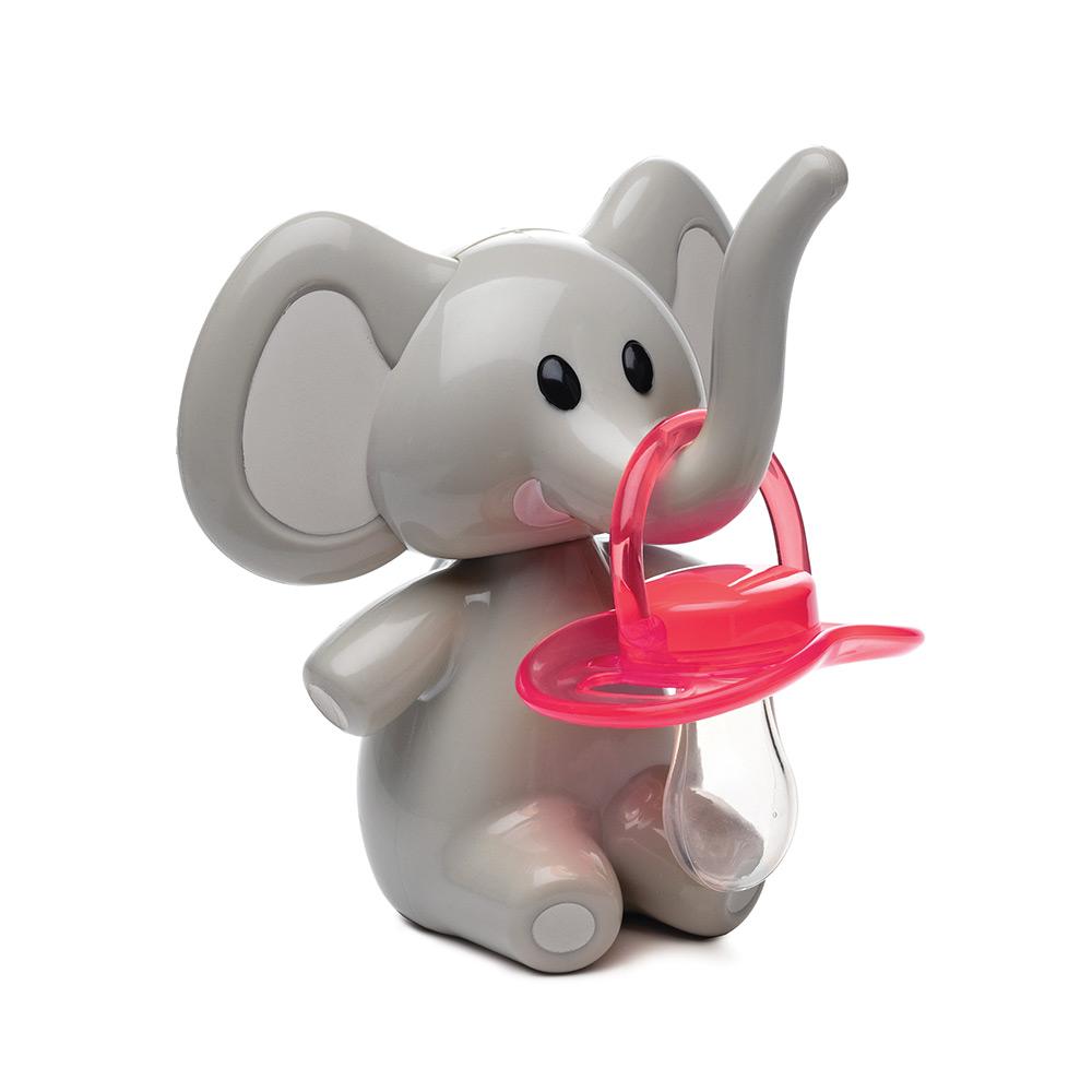 Melii Elephant Pacifier Holder - Grey Ears 10600