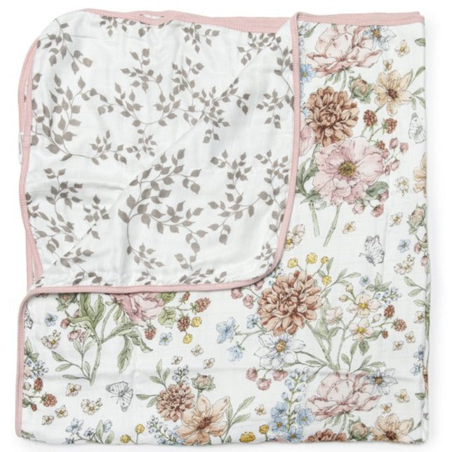 Loulou Lollipop Muslin Quilt Blanket - Secret Garden