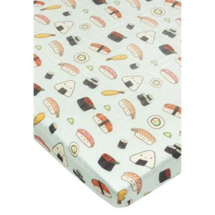 Loulou Lollipop Fitted Crib Sheet - Sushi
