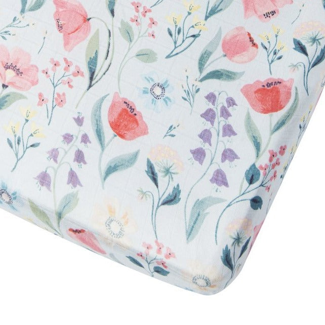 Loulou Lollipop Fitted Crib Sheet - Bluebell