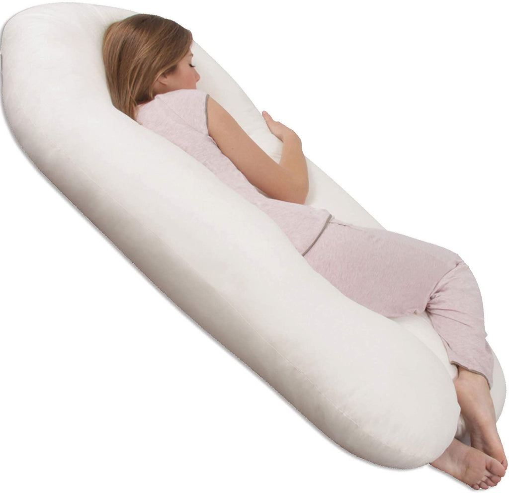 Leachco Back N Belly Chic Contoured Body Pillow-Ivory