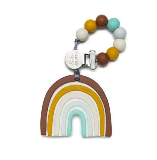Loulou Lollipop Silicone Teether Set - Neutral Rainbow