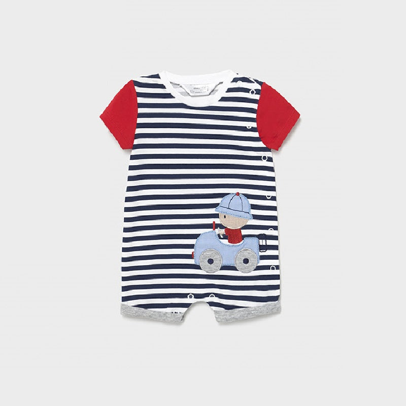 Mayoral Knitted Onesie Tomato Striped 1631