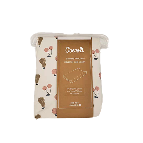 Coccoli Changing Pad Cover - Peach Skin Fruit