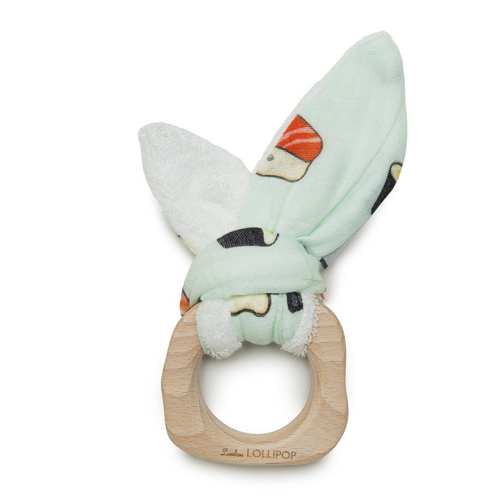 Loulou Lollipop Bunny Ear Teething Ring - Sushi