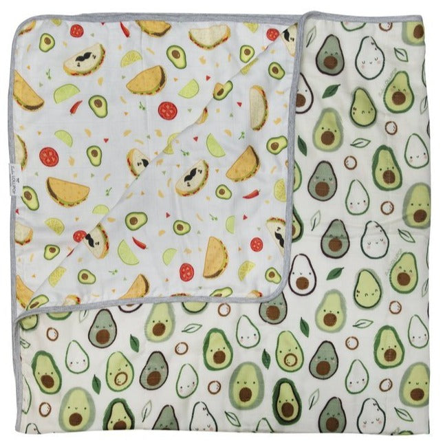 Loulou Lollipop Muslin Quilt Blanket - Avocado