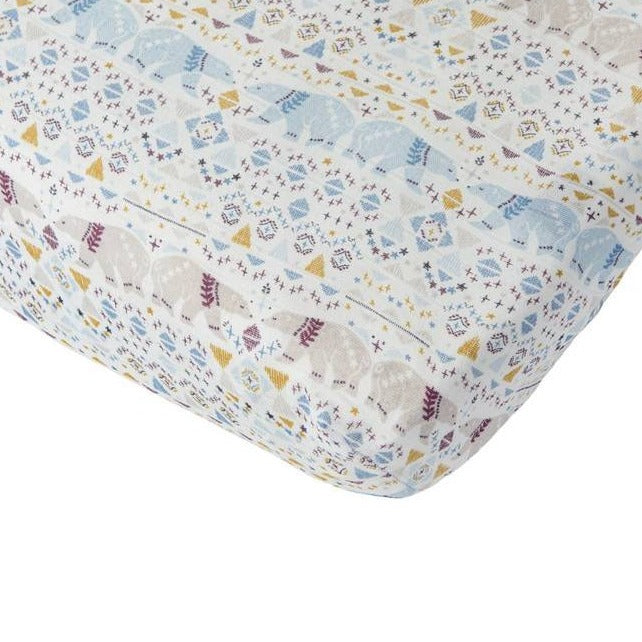 Loulou Lollipop Fitted Crib Sheet - Polar Bear