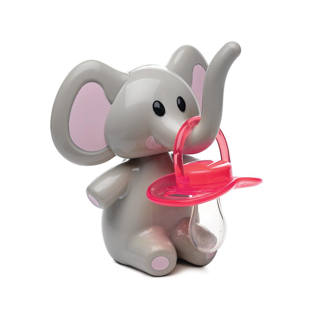 Melii Elephant Pacifier Holder - Pink Ears10500