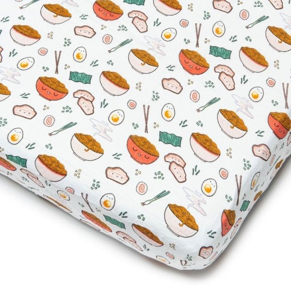 Loulou Lollipop Fitted Crib Sheet - Ramen