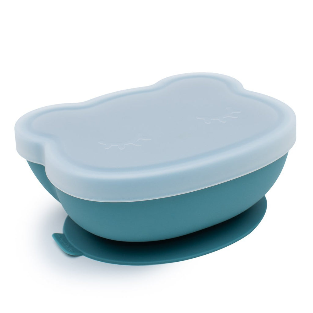 We Might Be Tiny Bear Stickie Bowl With Lid - Blue Dusk TISB04