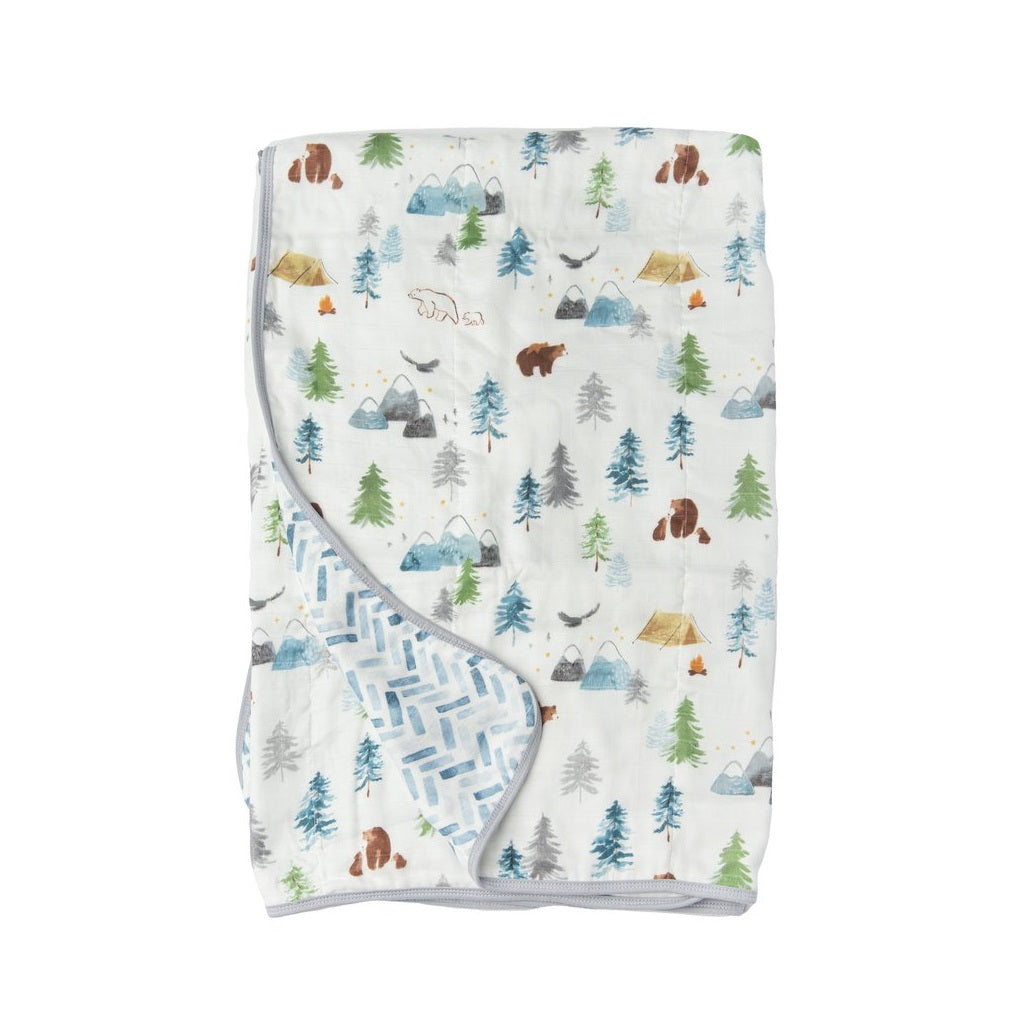 Loulou Lollipop Muslin Quilt Blanket - Adventure Begins