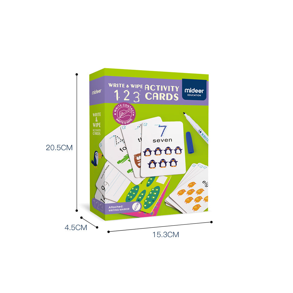 Mideer Wipe and Write Activity - 123 Cards MD1031