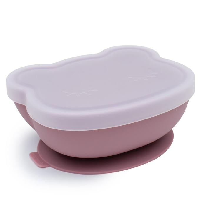 We Might Be Tiny Bear Stickie Bowl With Lid - Dusty Rose TISB05