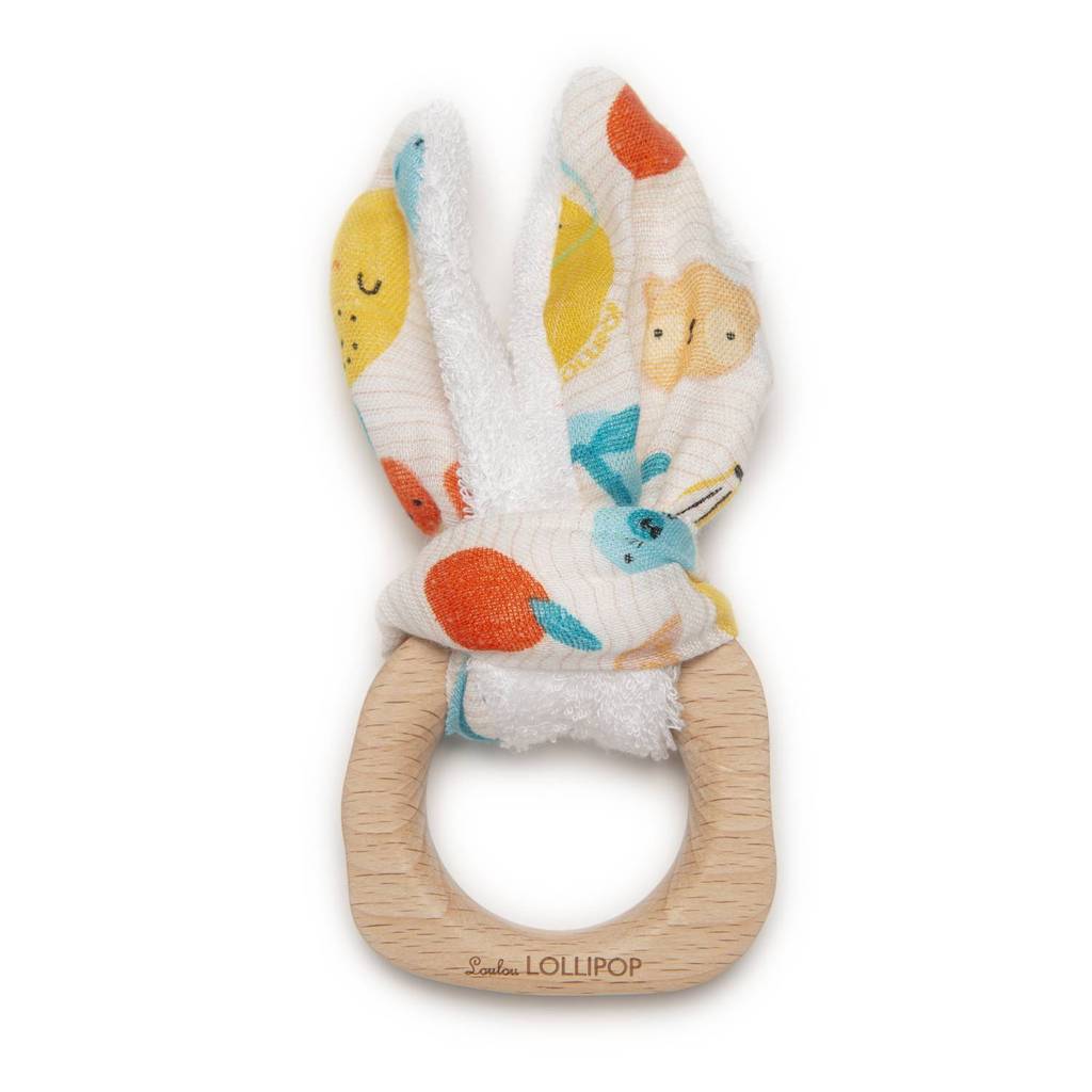 Loulou Lollipop Bunny Ear Teething Ring - Cutie Fruits