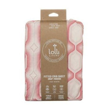 Lolli Living Crib Fitted Sheet - Enchanted Garden Pink Oasis (101141)