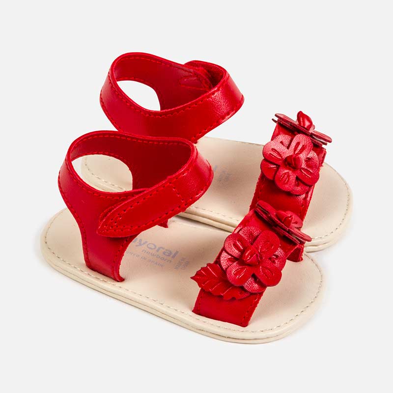 Mayoral Baby Flower Sandals Red