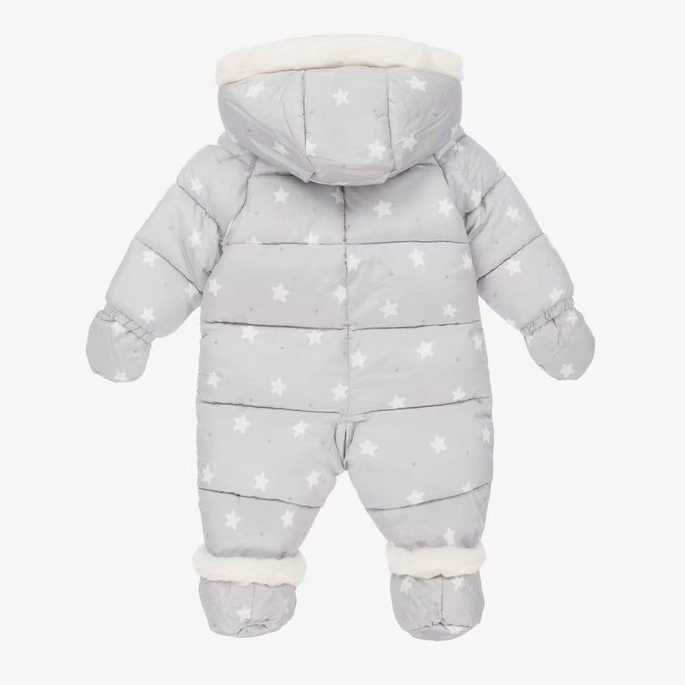 Mayoral Printed Winter Overall - Grey Stars (2662-26)