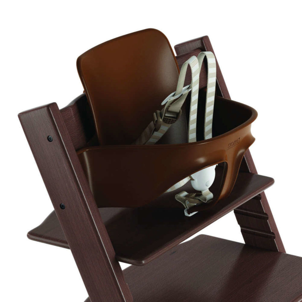 Stokke Tripp Trapp Baby Set with Harness & Extended Gliders - Walnut Brown