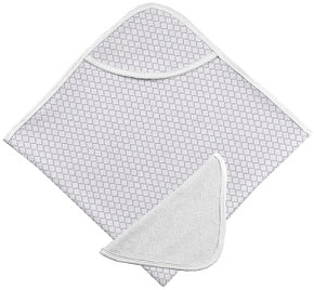 Kushies Hooded Towel & Wash Cloth - Lilac Octagon