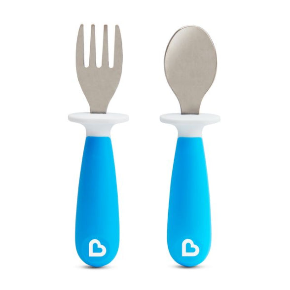 Munchkin Raise™ Toddler Fork & Spoon Set - Blue (27148)
