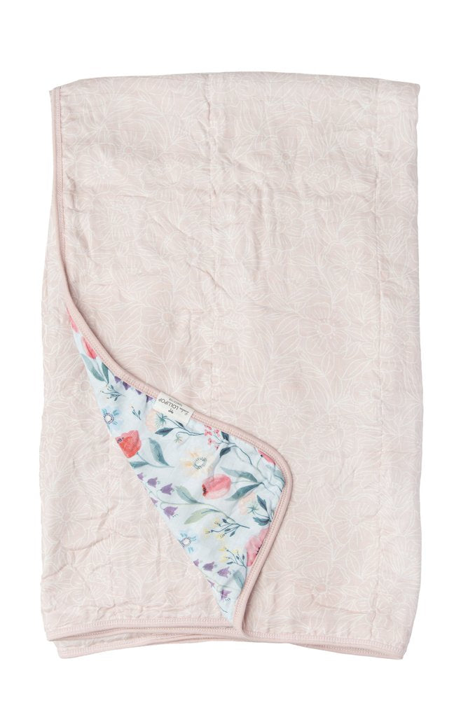 Loulou Lollipop Muslin Quilt Blanket - Bluebell