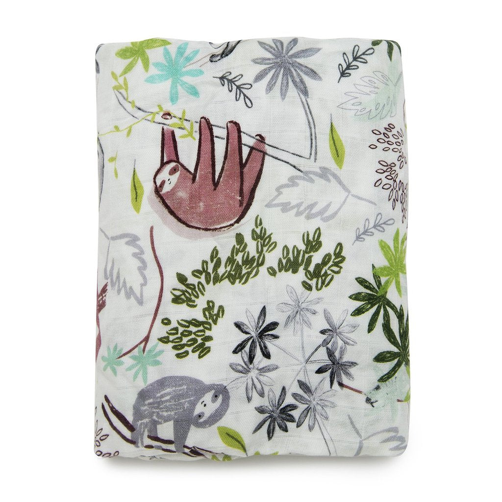 Loulou Lollipop Fitted Crib Sheet - Sloth