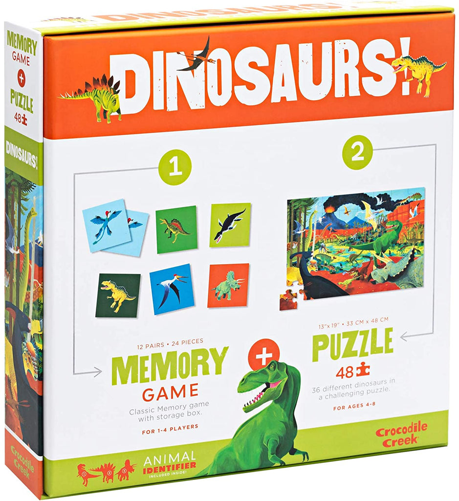 Crocodile Creek Memory Game & Puzzles Dinosaurs 77521