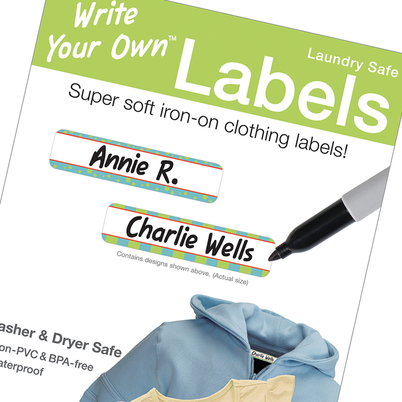 Emily Press Labels Write Your Own Iron-on Eklin - Blue/Green
