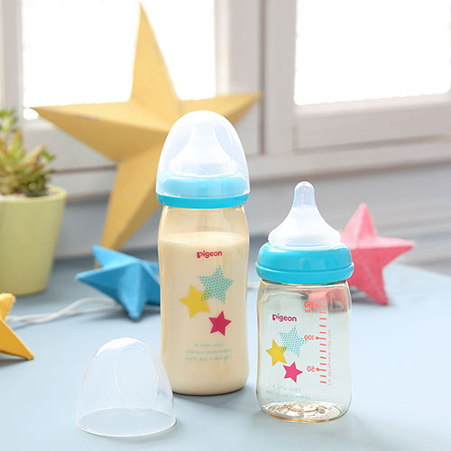 Pigeon Decorated Plastic Bottle With Silicone Nipple - Stars M From 3 Months 240ml 00344