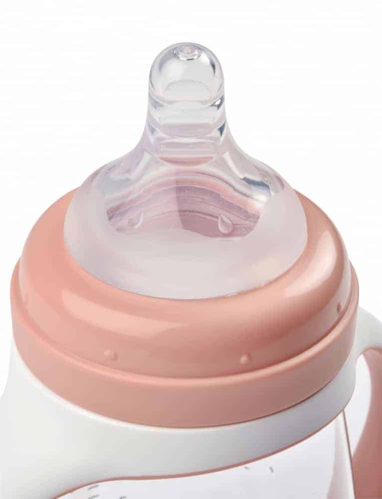 Beaba 2-in-1 Bottle To Sippy Learning Cup - Rose 913478