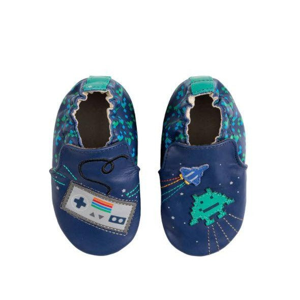 Robeez S20 Soft Soles Sonic - Blue Leather