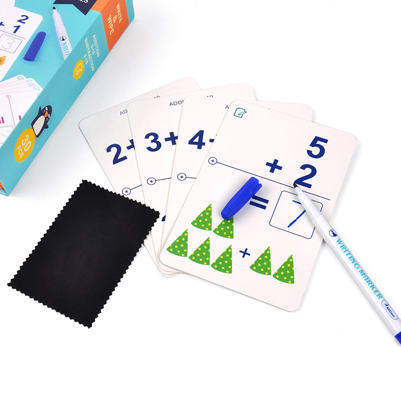 Mideer Wipe and Write Activity - 1+2=3 Cards MD1034