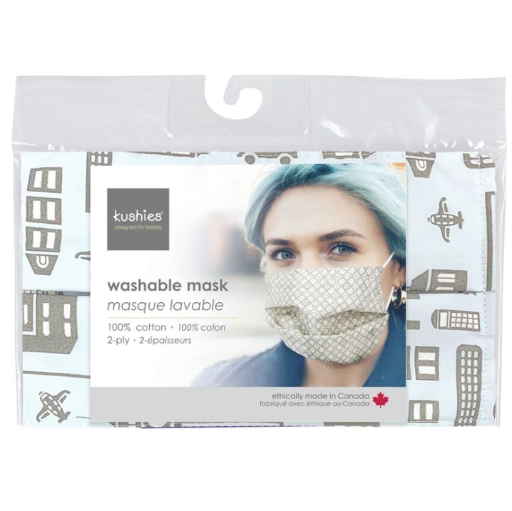 Kushies Washable Mask -  Blue City