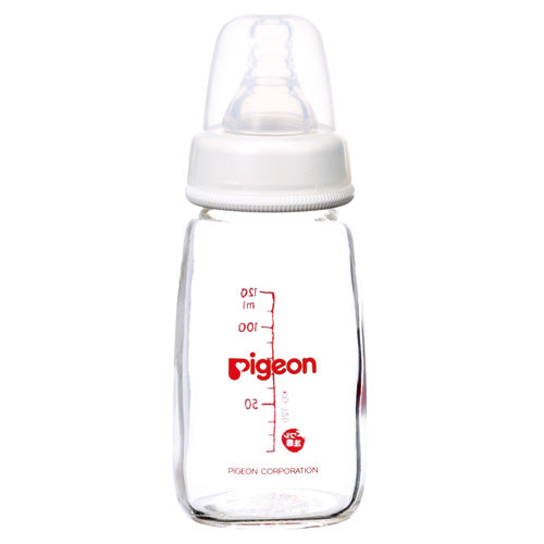 Pigeon Glass Bottle With Silicone Nipple - S from Birth 120ml 00361