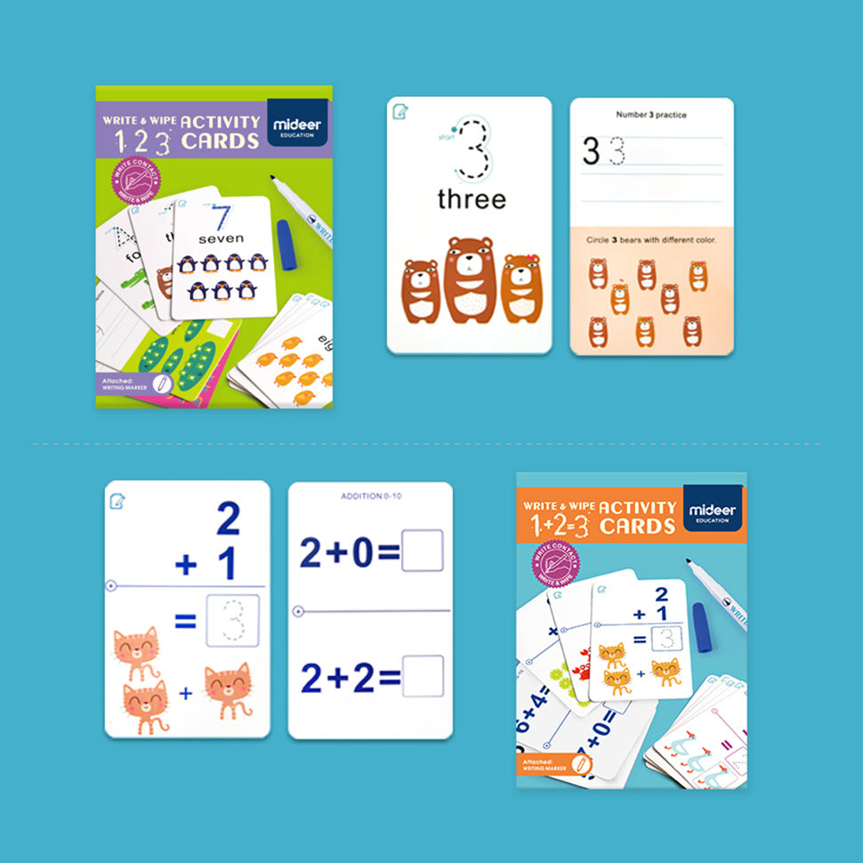 Mideer Wipe and Write Activity - 123 Cards MD1031