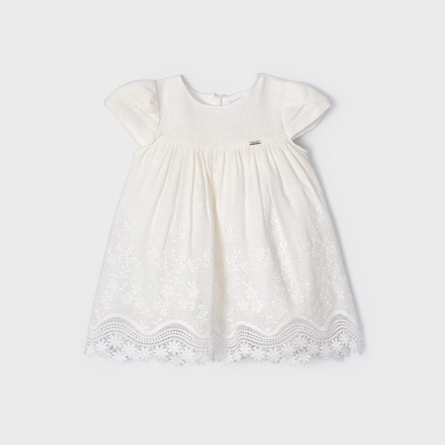 Mayoral Embroidered Dress Baby Girl - Crudo (1906-49)
