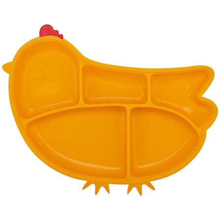 Innobaby Silicone Suction Divided Plate Chicken/Yellow –