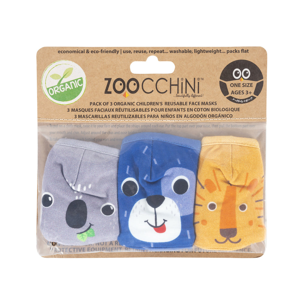 Zoocchini Organic Reusable Mask 3pk - Dog Multi