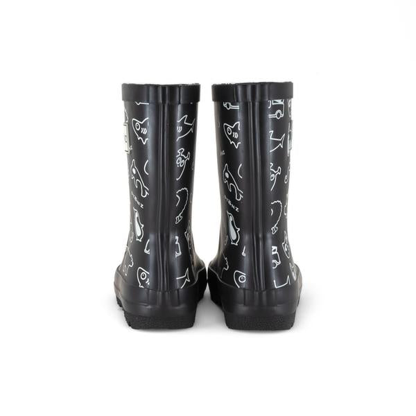 Stonz Rain Boots - Stonz Print - Black