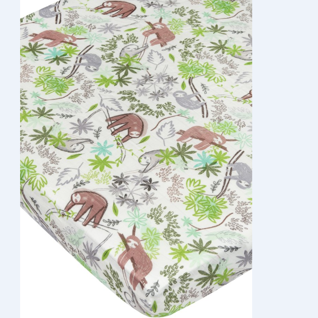 Loulou Lollipop Fitted Crib Sheet - Sloth