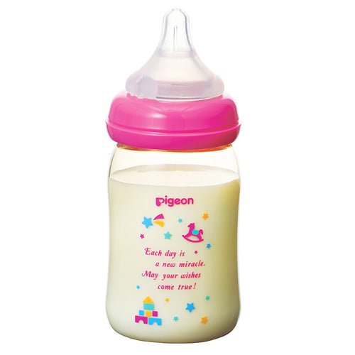 Pigeon Plastic Bottle With Silicone Nipple - "Toy Box" 0-3 Months SS 160ml 00345