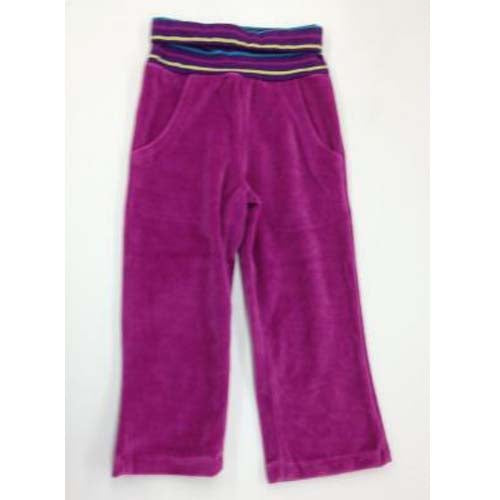 CR KIDS Velour Track Pants With Flod-Down YD Stripe Waste Band