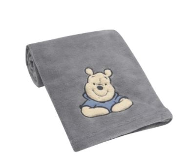 Lambs & Ivy Disney Baby Forever Pooh Gray Bear Baby Blanket 780034