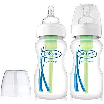 Dr Brown's Options + Newborn Bottle Wide-Neck 270ml/9oz 2pk